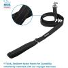 imageVoyager Stepin Plush Dog Harness  Soft Plush Step in Vest Harness and Reflective Dog 5 ft Leash Combo with Neoprene Handle for Small and Medium Dogs by Best Pet Supplies Set Black Plush SHarness Leash Set Fuchsia Corduroy