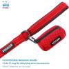 imageVoyager Stepin Plush Dog Harness  Soft Plush Step in Vest Harness and Reflective Dog 5 ft Leash Combo with Neoprene Handle for Small and Medium Dogs by Best Pet Supplies Set Black Plush SHarness Leash Set Red Corduroy