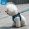 imageVoyager Stepin Plush Dog Harness  Soft Plush Step in Vest Harness and Reflective Dog 5 ft Leash Combo with Neoprene Handle for Small and Medium Dogs by Best Pet Supplies Set Black Plush SHarness Leash Set Turquoise Plush