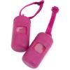 imageBest Pet Supplies Dog Poop Bag Holder Leash Attachment with 30 Bags Reusable Dispenser for Travel Walking Park and Outdoor Use Durable with ClipOn  Fuchsia Pack of 2Fuchsia Plastic