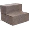 imageBest Pet Supplies Dog Stairs ampamp Steps  Foam Steps for Small Dogs ampamp Cats NonSlip Indoor Balanced Pet Step Support Dog Ramp No Assembly Brown Linen Foldable 2Step 12inch HeightBrown Linen