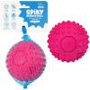 imageBest Pet Supplies Tough Dog Toys for Aggressive Chewers  Squeaky Dog Toys NonToxic Spiky Ball for Dental Health Interactive Toy Orange L35quotFuchsia
