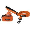 imageVoyager Reflective Dog Leash with Neoprene Handle 5 FT and Reusable Mesh Dispenser Poop Bag Holder Set for Travel Walking Park and Outdoor Use Soft and Durable with ClipOn  TurquoiseOrange