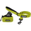 imageVoyager Reflective Dog Leash with Neoprene Handle 5 FT and Reusable Mesh Dispenser Poop Bag Holder Set for Travel Walking Park and Outdoor Use Soft and Durable with ClipOn  TurquoiseLime Green Dispenser