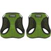 imageVoyager StepIn Air Dog Harness  All Weather Mesh Reflective No Pull Harness for Small Medium Dogs Cats  Secure with Hook ampamp Loop Fastener Buckle Double DRings  RedBlack Trim LHarness Lime Green 2Tone