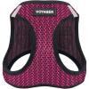 imageVoyager StepIn Air Dog Harness  All Weather Mesh Reflective No Pull Harness for Small Medium Dogs Cats  Secure with Hook ampamp Loop Fastener Buckle Double DRings  RedBlack Trim LHarness Fuchsia 2Tone