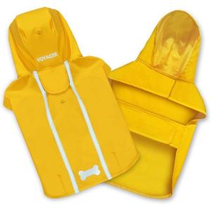 imageBest Pet Supplies  Voyager Waterproof Dogs Rain Poncho Yellow XSmall Chest 125quot  16quot 253YWXS 1 Count Pack of 1Raincoat Bright Yellow