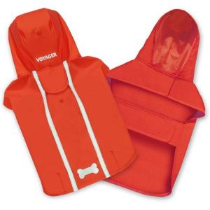imageBest Pet Supplies  Voyager Waterproof Dogs Rain Poncho Yellow XSmall Chest 125quot  16quot 253YWXS 1 Count Pack of 1Raincoat Red
