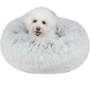 imageBest Pet Supplies Dog Pet Booster Seat Dog Car Seats for Small Dogs ampamp Medium Dogs Soft Plush Cushion with Comfortable Bedding Secure Straps and Tall Pillow BlacCalming Bed Light Warm Gray