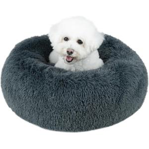 imageBest Pet Supplies Dog Pet Booster Seat Dog Car Seats for Small Dogs ampamp Medium Dogs Soft Plush Cushion with Comfortable Bedding Secure Straps and Tall Pillow BlacCalming Bed Gray