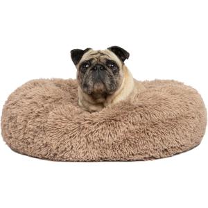 imageBest Pet Supplies Dog Pet Booster Seat Dog Car Seats for Small Dogs ampamp Medium Dogs Soft Plush Cushion with Comfortable Bedding Secure Straps and Tall Pillow BlacCalming Bed Caramel