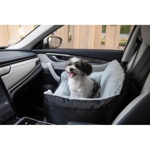 imageBest Pet Supplies Dog Pet Booster Seat Dog Car Seats for Small Dogs ampamp Medium Dogs Soft Plush Cushion with Comfortable Bedding Secure Straps and Tall Pillow BlacBooster Black