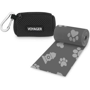 imageBest Pet Supplies Dog Poop Bag Holder Leash Attachment with 30 Bags Reusable Dispenser for Travel Walking Park and Outdoor Use Durable with ClipOn  Fuchsia Pack of 2Black Mesh