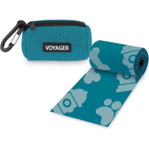 imageBest Pet Supplies Dog Poop Bag Holder Leash Attachment with 30 Bags Reusable Dispenser for Travel Walking Park and Outdoor Use Durable with ClipOn  Fuchsia Pack of 2Turquoise Mesh