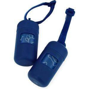 imageBest Pet Supplies Dog Poop Bag Holder Leash Attachment with 30 Bags Reusable Dispenser for Travel Walking Park and Outdoor Use Durable with ClipOn  Fuchsia Pack of 2Royal Blue Plastic