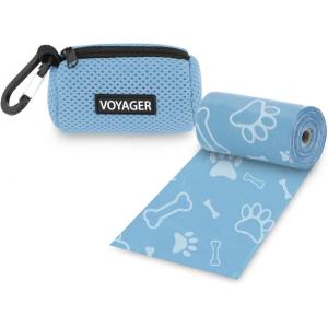 imageBest Pet Supplies Dog Poop Bag Holder Leash Attachment with 30 Bags Reusable Dispenser for Travel Walking Park and Outdoor Use Durable with ClipOn  Fuchsia Pack of 2Baby Blue Mesh