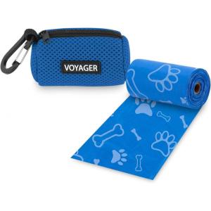 imageBest Pet Supplies Dog Poop Bag Holder Leash Attachment with 30 Bags Reusable Dispenser for Travel Walking Park and Outdoor Use Durable with ClipOn  Fuchsia Pack of 2Royal Blue Mesh