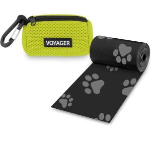 imageBest Pet Supplies Dog Poop Bag Holder Leash Attachment with 30 Bags Reusable Dispenser for Travel Walking Park and Outdoor Use Durable with ClipOn  Fuchsia Pack of 2Lime Green Mesh
