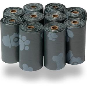 imageBest Pet Supplies Dog Poop Bags 150 Bags for Waste Refuse Cleanup Doggy Roll Replacements for Outdoor Puppy Walking and Travel Leak Proof and Tear Resistant Thick Plastic  Pink HeartGray