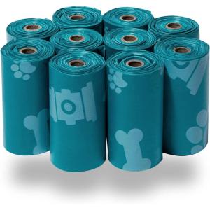imageBest Pet Supplies Dog Poop Bags 150 Bags for Waste Refuse Cleanup Doggy Roll Replacements for Outdoor Puppy Walking and Travel Leak Proof and Tear Resistant Thick Plastic  Pink HeartTurquoise