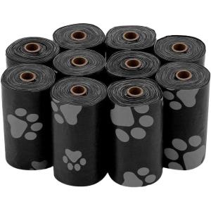 imageBest Pet Supplies Dog Poop Bags 150 Bags for Waste Refuse Cleanup Doggy Roll Replacements for Outdoor Puppy Walking and Travel Leak Proof and Tear Resistant Thick Plastic  Pink HeartBlack