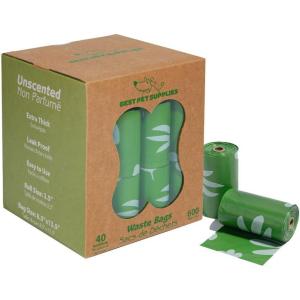 imageBest Pet Supplies Dog Poop Bags 150 Bags for Waste Refuse Cleanup Doggy Roll Replacements for Outdoor Puppy Walking and Travel Leak Proof and Tear Resistant Thick Plastic  Pink HeartGRS Green Unscented