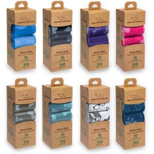 imageBest Pet Supplies Dog Poop Bags 150 Bags for Waste Refuse Cleanup Doggy Roll Replacements for Outdoor Puppy Walking and Travel Leak Proof and Tear Resistant Thick Plastic  Pink HeartAssorted Colors 3