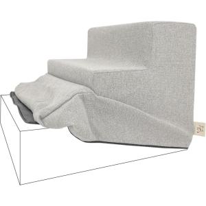 imageBest Pet Supplies Foam Pet Steps Cover for Small Dogs and Cats Portable Ramp Stairs for Couch Sofa and High Bed Climbing Cover Only  Sand 5Step H 225quot Cover OnlySand