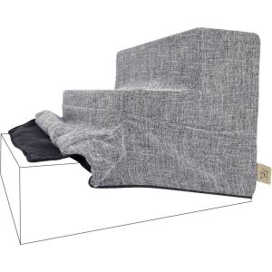 imageBest Pet Supplies Foam Pet Steps Cover for Small Dogs and Cats Portable Ramp Stairs for Couch Sofa and High Bed Climbing Cover Only  Sand 5Step H 225quot Cover OnlyAsh Gray Linen