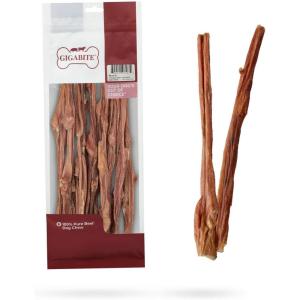 imageBest Pet Supplies GigaBite 6 Inch All Natural Beef Bladder Sticks Pack of 251 Count Pack of 10