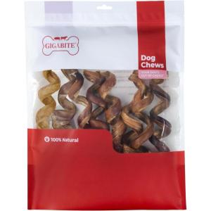 imageBest Pet Supplies GigaBite 6 Inch Bully Skin Spiral Sticks 1 Pound Beef Pizzle Dog Treat6 Spiral