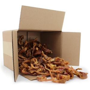 imageBest Pet Supplies GigaBite Roasted Pig Ears for Dogs Natural and Healthy Chews Treats in Whole Slices or Sticks Safe for Puppies and Aggressive Chewers Clean Teeth and Gums  Pack of 24Slivers