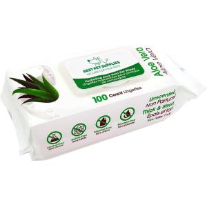 imageBest Pet Supplies Pet Wipes for Dogs  Dog Wipes Cleaning Deodorizing for Coats Ears Paws  Refreshing Cucumber 100 CountHydrating Aloe Vera