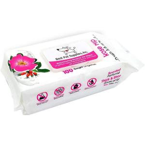 imageBest Pet Supplies Pet Wipes for Dogs  Dog Wipes Cleaning Deodorizing for Coats Ears Paws  Refreshing Cucumber 100 CountRejuvenating Rose Hip