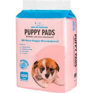 imageBest Pet Supplies Puppy Pads  Disposable Dog Training Potty Super Absorbent Baby Blue Puppy Pee Pads for Dogs 300 CountBaby Pink
