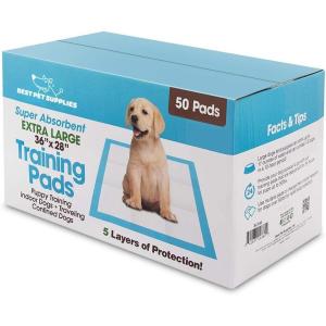 imageBest Pet Supplies Puppy Pads  Disposable Dog Training Potty Super Absorbent Baby Blue Puppy Pee Pads for Dogs 300 CountBlue
