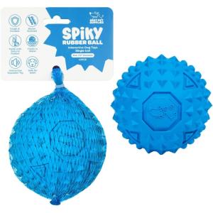 imageBest Pet Supplies Tough Dog Toys for Aggressive Chewers  Squeaky Dog Toys NonToxic Spiky Ball for Dental Health Interactive Toy Orange L35quotBlue