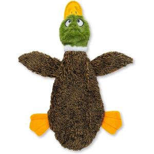 imageBest Pet Supplies Tough Dog Toys for Aggressive Chewers  Squeaky Dog Toys NonToxic Spiky Ball for Dental Health Interactive Toy Orange L35quotBrownWild Duck
