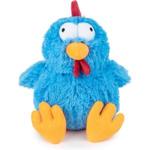 imageBest Pet Supplies Tough Dog Toys for Aggressive Chewers  Squeaky Dog Toys NonToxic Spiky Ball for Dental Health Interactive Toy Orange L35quotMrs Cluck Blue