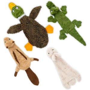 imageBest Pet Supplies Tough Dog Toys for Aggressive Chewers  Squeaky Dog Toys NonToxic Spiky Ball for Dental Health Interactive Toy Orange L35quotMulticolorWild Duck Hare Squirrel Alligator