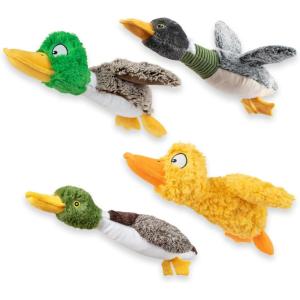 imageBest Pet Supplies Tough Dog Toys for Aggressive Chewers  Squeaky Dog Toys NonToxic Spiky Ball for Dental Health Interactive Toy Pack of 2 Blue Orange M25quotDuck Mystery Box