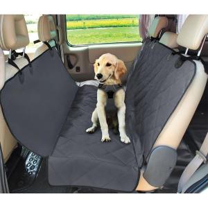 imageBest Pet Supplies Water Resistant Pet Cargo Cover with Bumper Flap ampampProtective Pouch  Nonslip Dog Trunk Liner for SUV Trucks Minivans Black 55  82 CS110Back Seat Gray