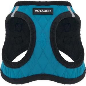 imageVoyager StepIn Plush Dog Harness  Soft Plush Step In Vest Harness for Small and Medium Dogs by Best Pet Supplies  Harness Beige Plush M Chest 16  18quotHarness Turquoise Plush