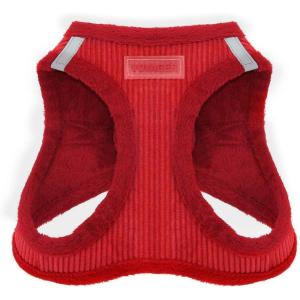 imageVoyager StepIn Plush Dog Harness  Soft Plush Step In Vest Harness for Small and Medium Dogs by Best Pet Supplies  Harness Beige Plush M Chest 16  18quotHarness Red Corduroy