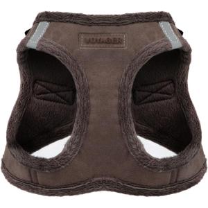 imageVoyager StepIn Plush Dog Harness  Soft Plush Step In Vest Harness for Small and Medium Dogs by Best Pet Supplies  Harness Beige Plush M Chest 16  18quotHarness Chocolate Suede