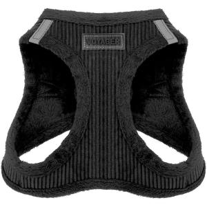 imageVoyager StepIn Plush Dog Harness  Soft Plush Step In Vest Harness for Small and Medium Dogs by Best Pet Supplies  Harness Beige Plush M Chest 16  18quotHarness Black Corduroy