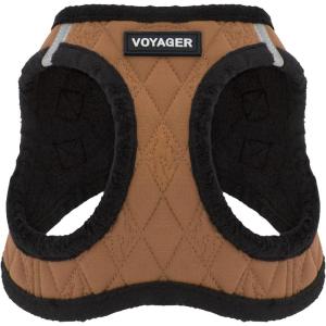 imageVoyager StepIn Plush Dog Harness  Soft Plush Step In Vest Harness for Small and Medium Dogs by Best Pet Supplies  Harness Beige Plush M Chest 16  18quotHarness Beige Plush