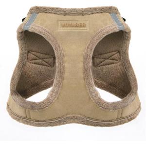 imageVoyager StepIn Plush Dog Harness  Soft Plush Step In Vest Harness for Small and Medium Dogs by Best Pet Supplies  Harness Beige Plush M Chest 16  18quotHarness Latte Suede