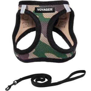 imageVoyager Stepin Air Cat Leash Harness Set  All Weather Mesh Step in Vest Harness for Small and Large Cats by Best Pet Supplies  Pink XXS Chest 12135quotArmy Base