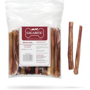 imageGigaBite 6 Inch Bully Sticks 20 Pack  All Natural Free Range Beef Pizzle Dog Treat  by Best Pet Supplies20 Count Pack of 1